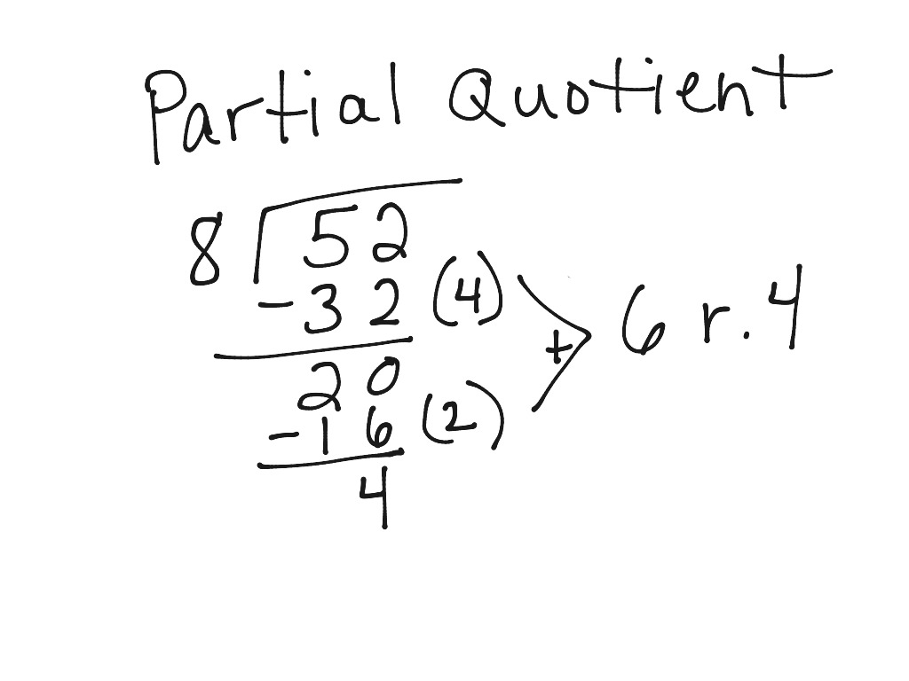 Partial Quotients | Math, Elementary Math, 5th grade math | ShowMe