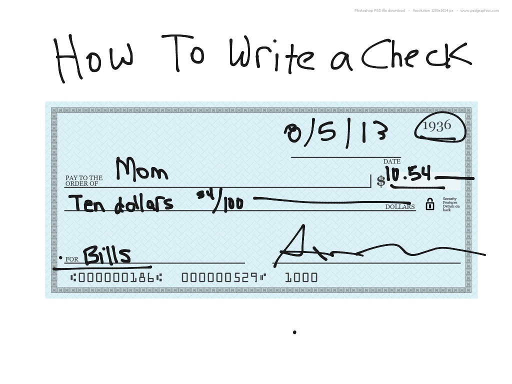 How to Write A Check  Business, Life  ShowMe