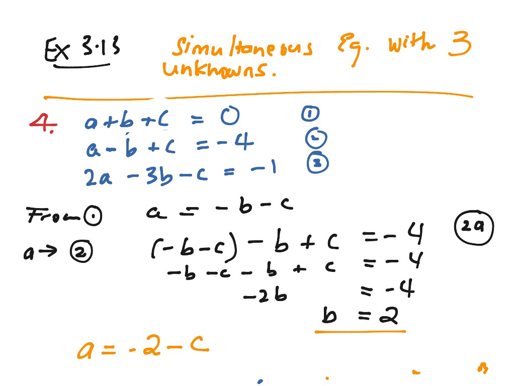 Simultaneous Eq with 3 unknowns | Math, Algebra, Systems of Equations ...