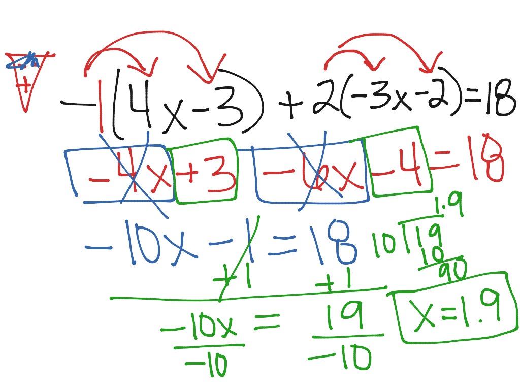 ShowMe - Multi-step equations parentheses