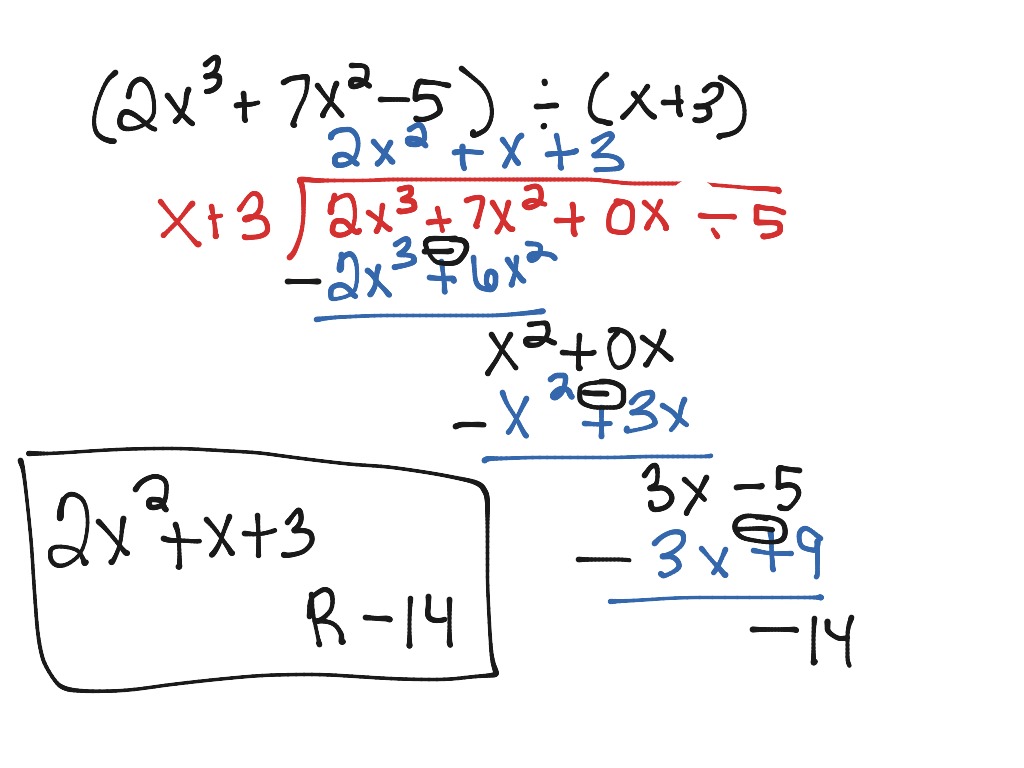 Long division | Math, Precalculus | ShowMe