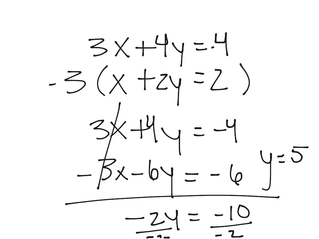 Elimination and substitution | Math, Algebra 2 | ShowMe