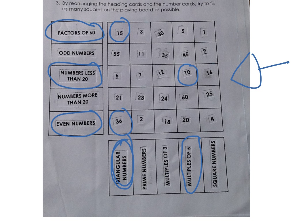 Factors And Multiples Puzzle Math ShowMe