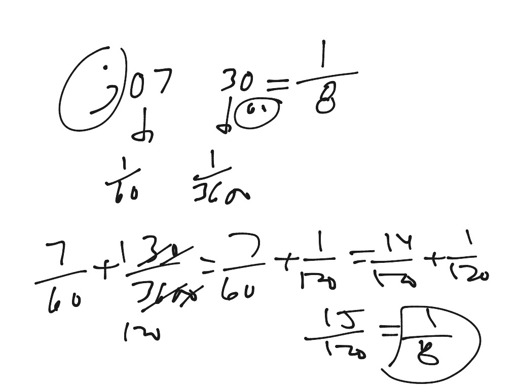 Base 60 fractions to decimals | Math | ShowMe