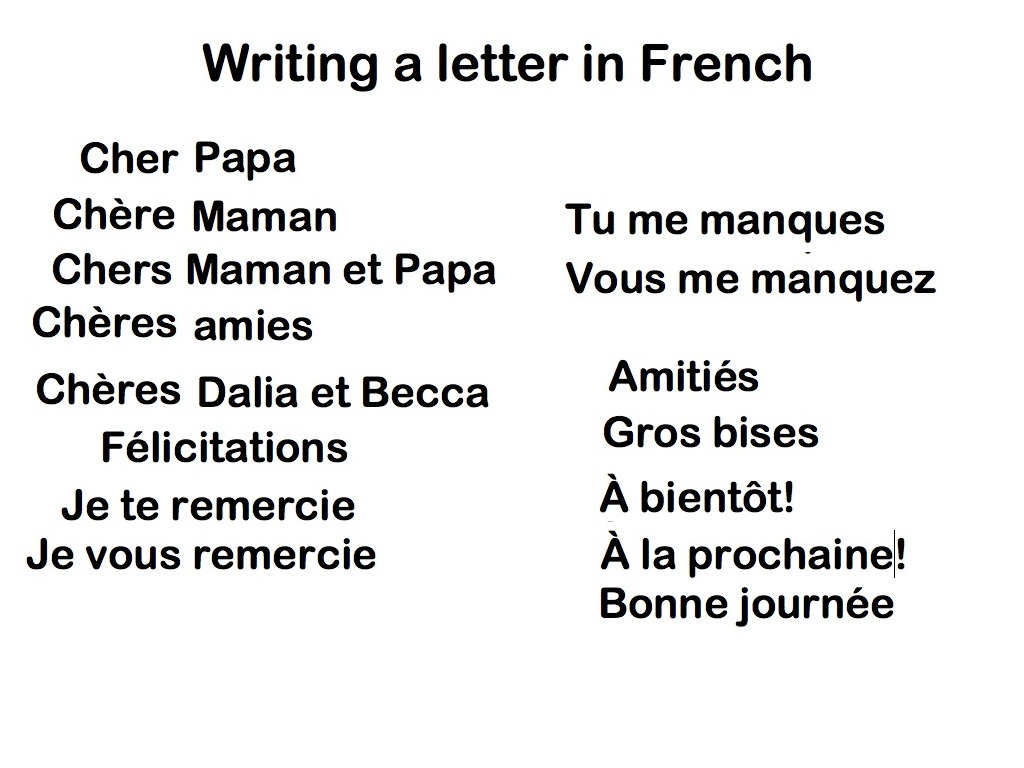 How To Sign A Letter In French