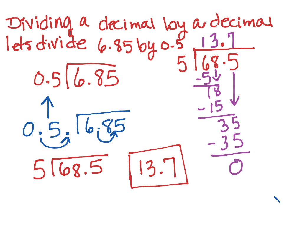 Dividing Decimal By Decimal Part1 Math ShowMe