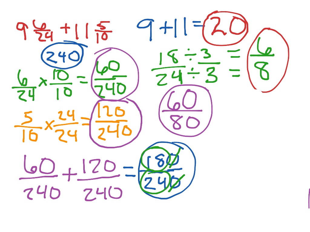 ShowMe Mixed Number Addition