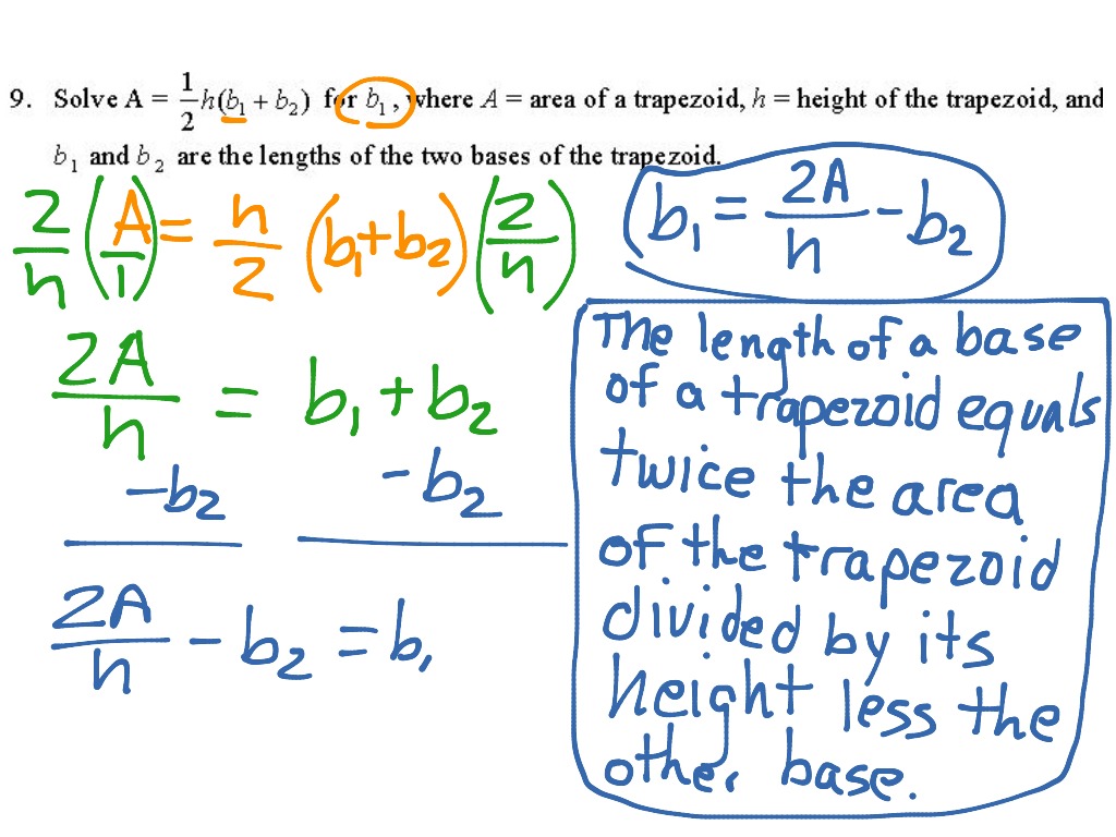 24 literal equations - reviewing and foreshadowing  Math, Algebra With Regard To Literal Equations Worksheet Answer