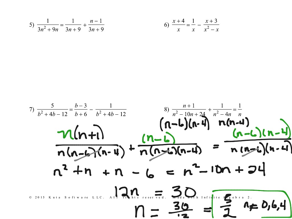 Showme Solve Rational Equations