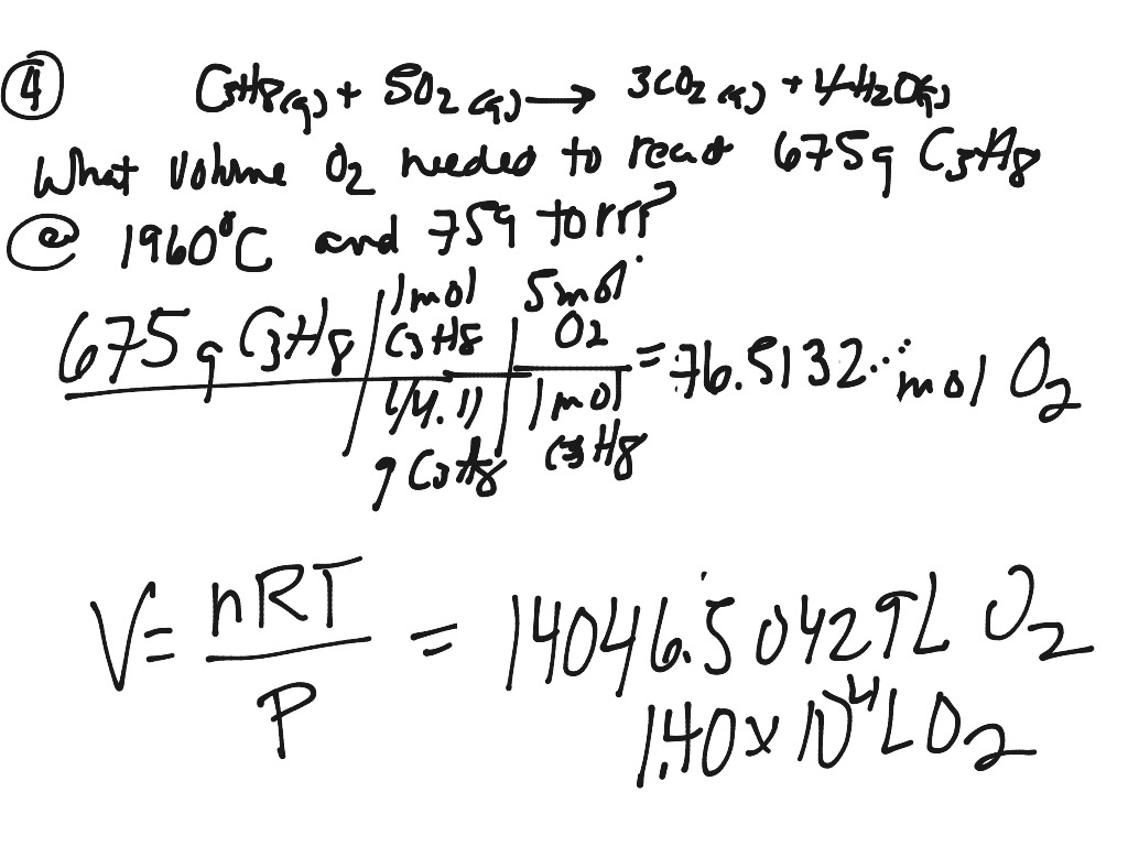 Chem 3/7/14 gas stoich fip quiz answers Science, Chemistry