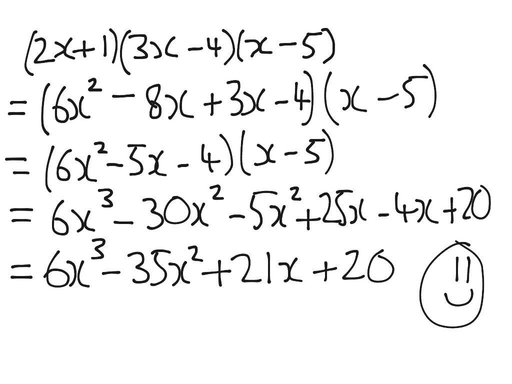 Expanding three brackets | Math | ShowMe