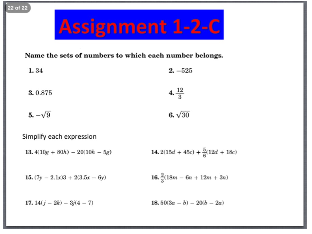 Lesson 1-2c | Math | ShowMe