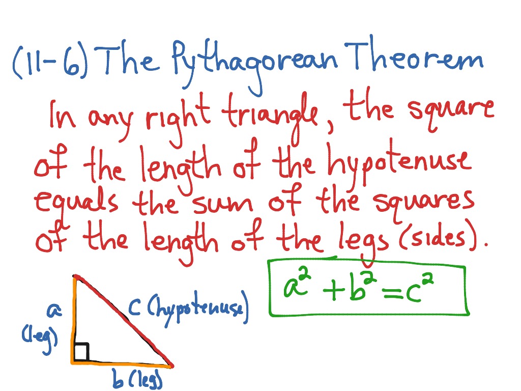 11-6-the-pythagorean-theorem-math-algebra-radicals-showme