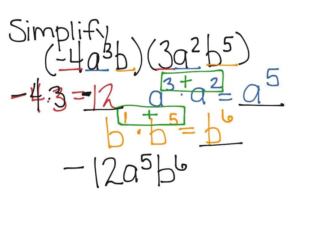 8-1 Multiplying Monomials | Math, Algebra, Polynomials | ShowMe