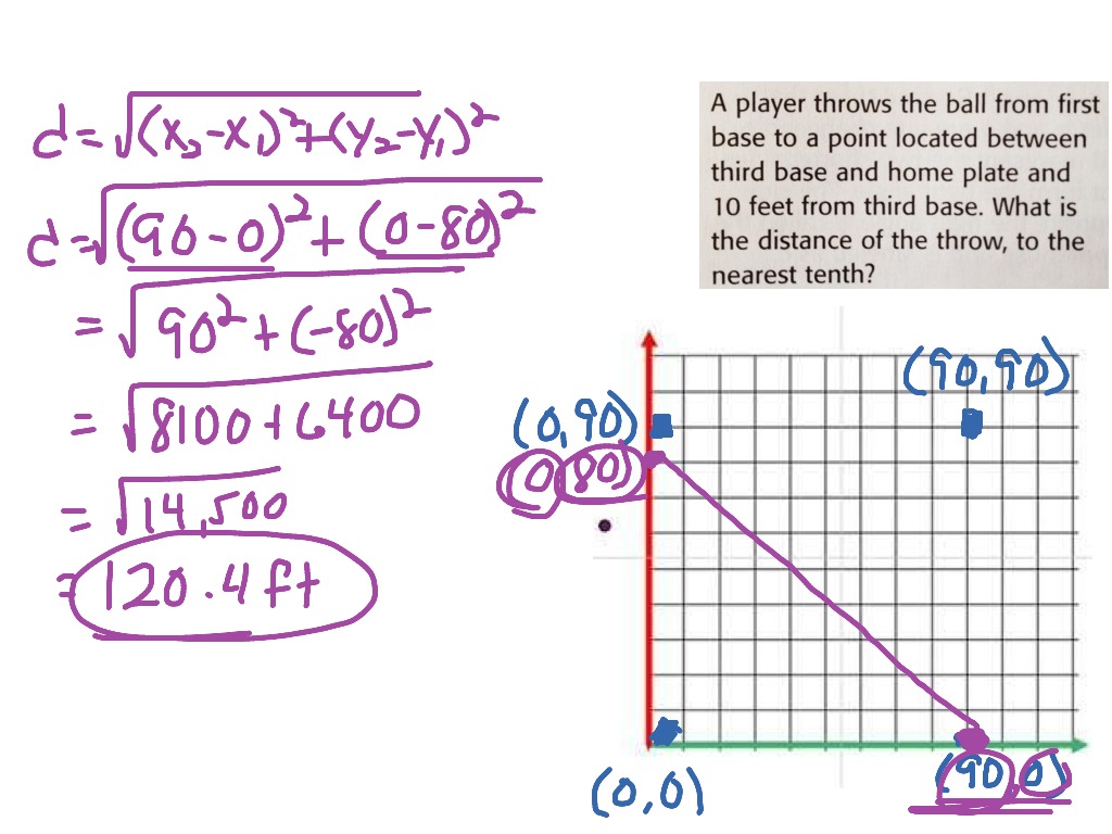 Distance formula word problem.  Math, geometry, Distance Formula Inside The Distance Formula Worksheet