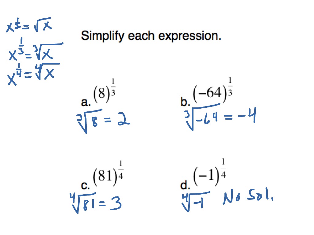 ShowMe 5.2 fractional exponents
