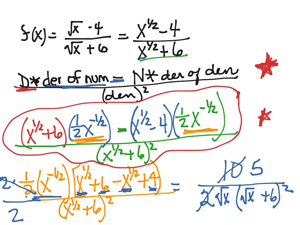 Quotient Rule | Math | ShowMe