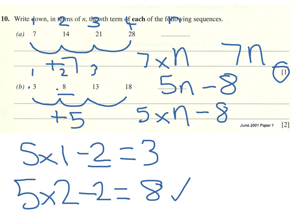 foundation sequences finding the term | Math |