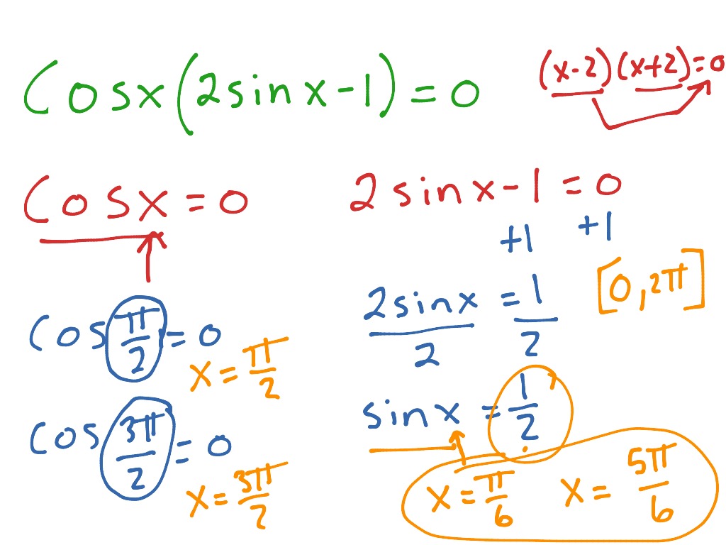Решите уравнение sin2x sinx 2 0. Cosx.