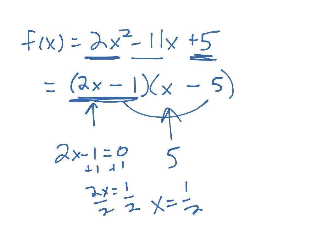 Alg 5-4 Factoring for Zeros | Math, Algebra, Quadratic Equations ...