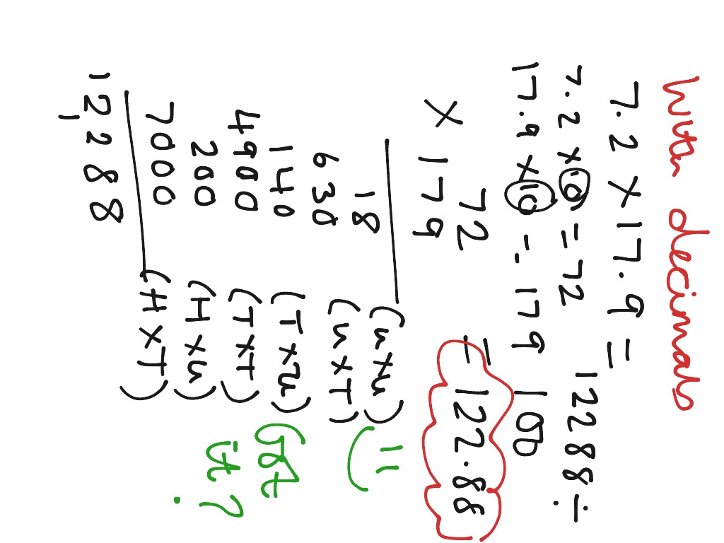 Long Multiplication With Decimals Math ShowMe