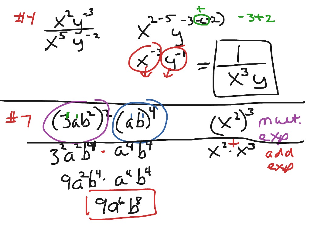 Working with exponents | Algebra, exponents | ShowMe