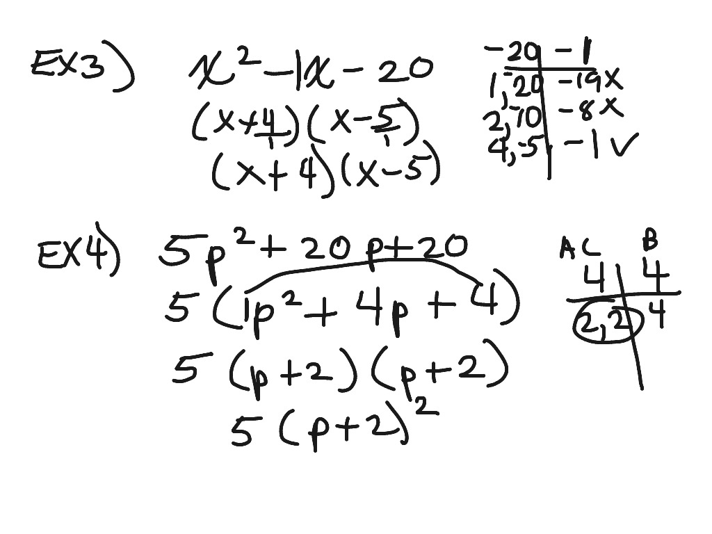 Divide And Slide Method Of Factoring Trinomials Math Algebra