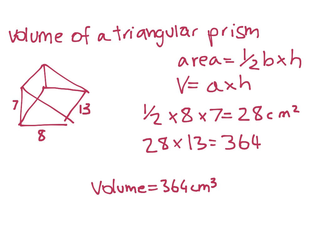 equilateral triangular prism volume formula