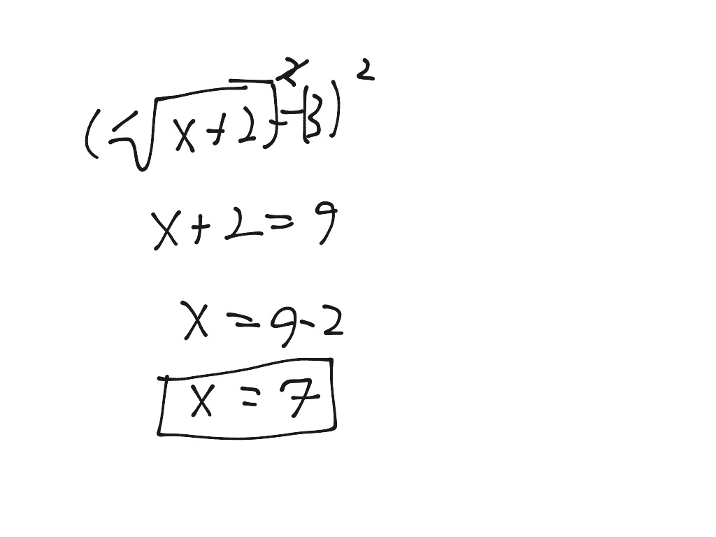 Equação irracional | Math | ShowMe