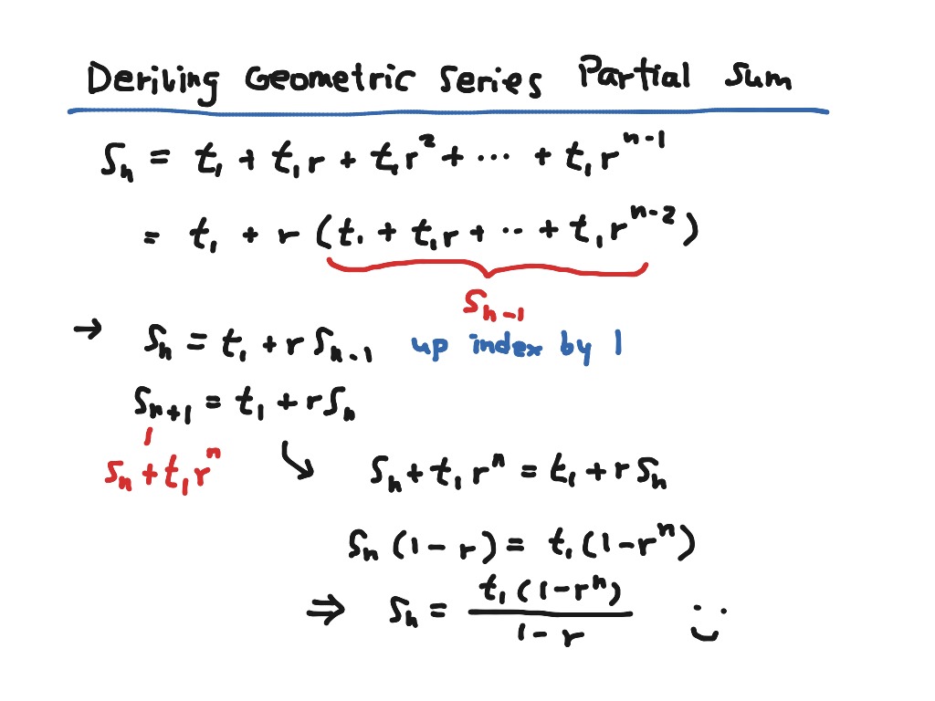 sum of geometric sequence online