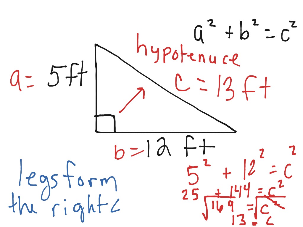 Pythagorean Theorem: Building a right triangle | Math | ShowMe