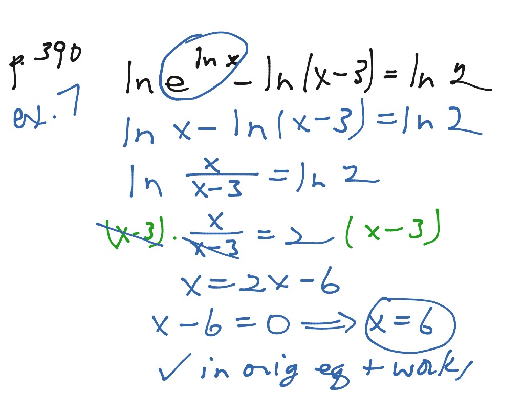 5.5 Solving Exponential & Log Equations | Math, Precalculus | ShowMe