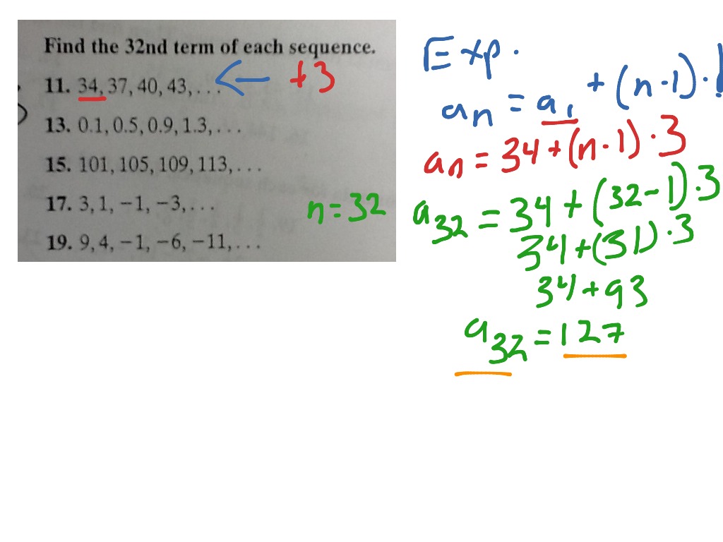 sequences algebra
