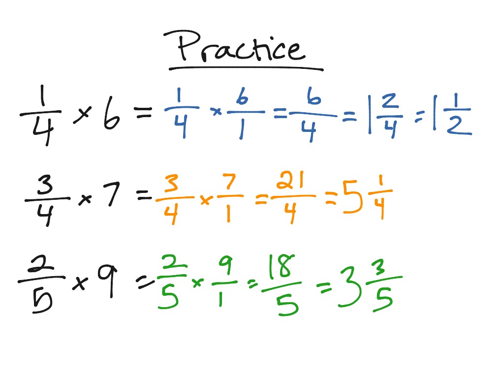 how to multiply fractions with whole numbers