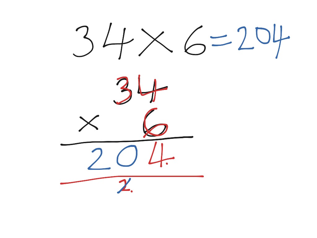 Short multiplication | Math, Arithmetic, multiplication | ShowMe