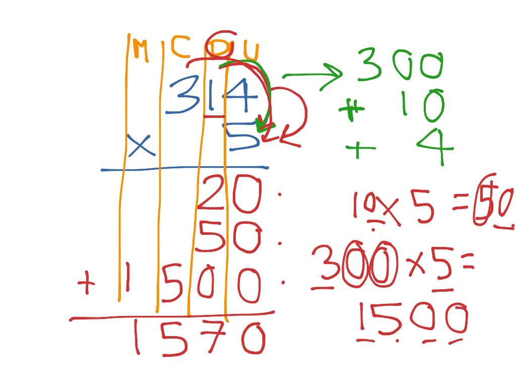 Multiplication 3 chiffres par 1 | Math | ShowMe