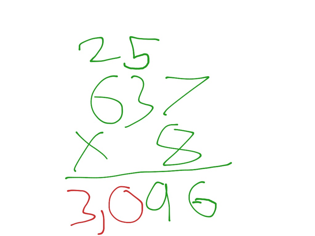 637 X 8 By Maatii Math Elementary Math Math 4th Grade 