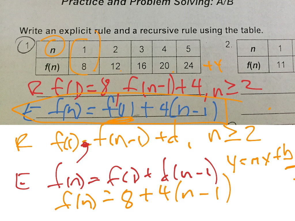 4-2 integrated math1 homework problems 1,4,5,7,10 | Math | ShowMe