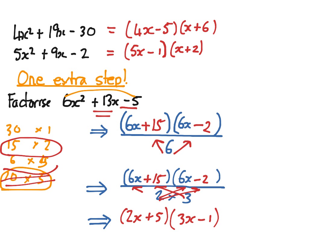 ShowMe - Factorising Harder Quadratics