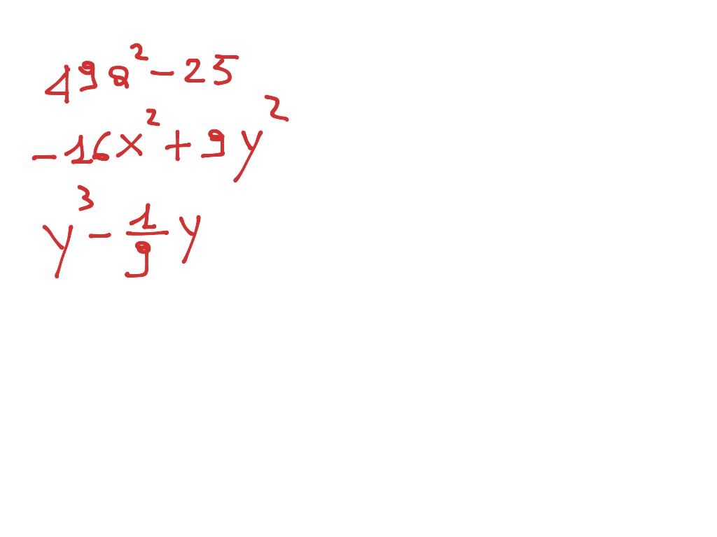 Differenza di due quadrati | Math, Algebra | ShowMe