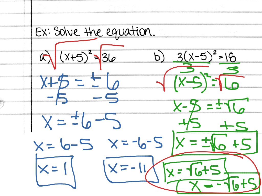 Solve by square roots  Math, Algebra, solving-equations, High For Solving Square Root Equations Worksheet