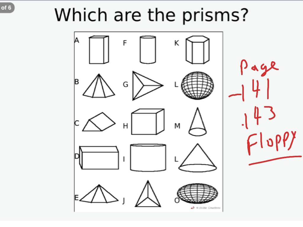 Unit 9 Lesson 5: Prisms 