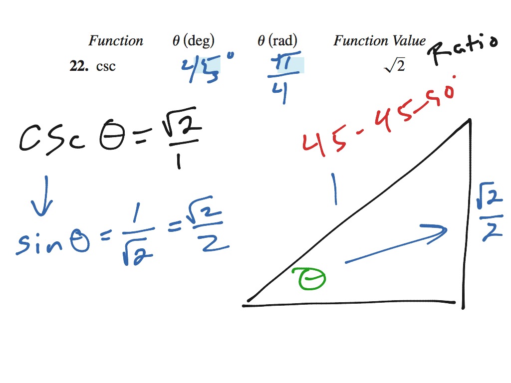 04.3PC Trig Ratios and angles | Math, Trigonometry, Trig Triangles, Right Triangles | ShowMe