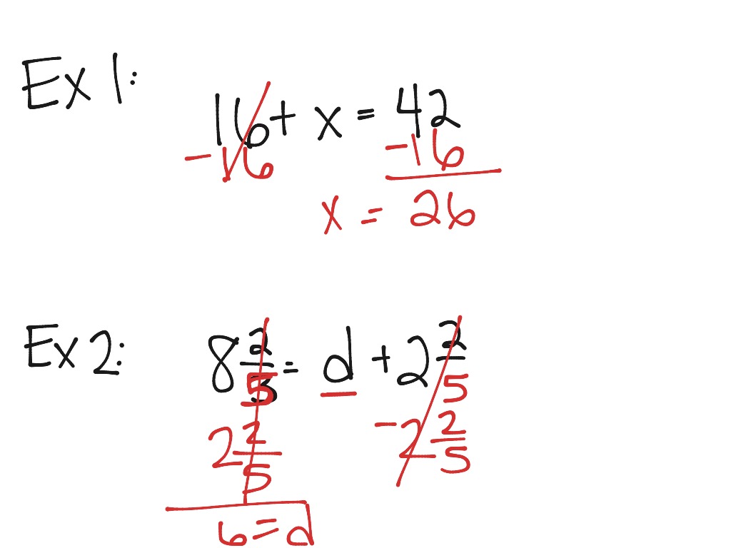 Lesson 8.4: Solve Addition and Subtraction Equations | Math | ShowMe