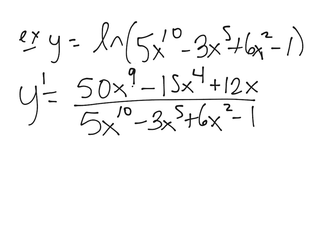 Derivative of ln Math, Calculus, Derivatives and Differentiation, AP