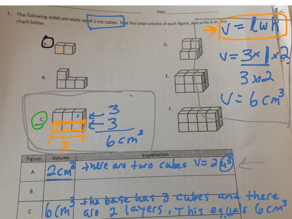 Volume with formula | Math | ShowMe