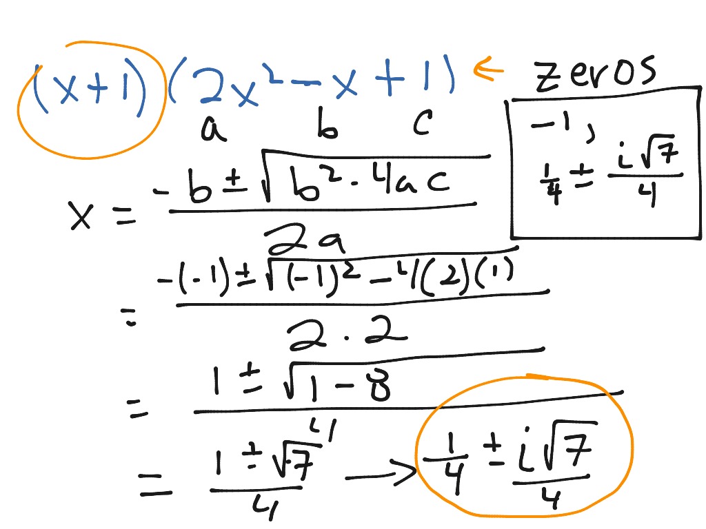 Finding zeros in a cubic | Math, Algebra 2 | ShowMe