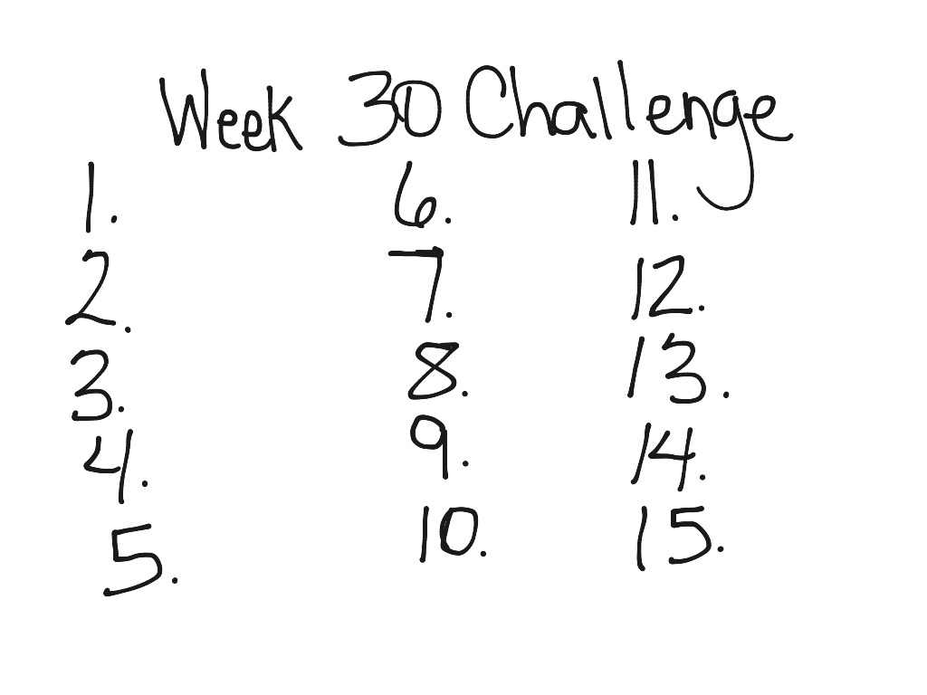 Week 30 Challenge | Language | ShowMe