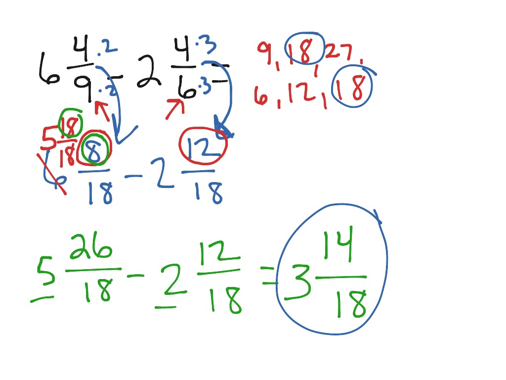 Adding and subtracting mixed numbers | Math, Elementary Math, 5th grade ...