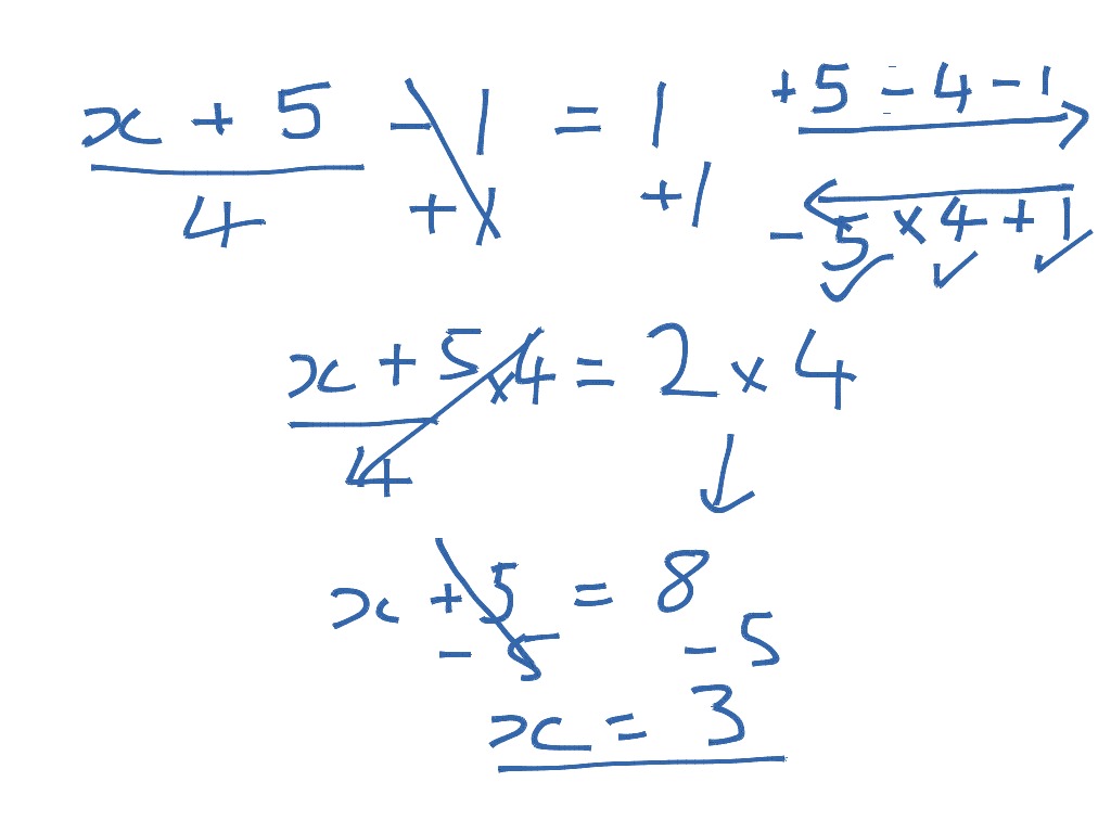 Solving using arrows Math, Algebra ShowMe